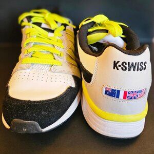 K-Swiss Rannell sneakers w/ leather + textile upper, EVA insole + gel insert